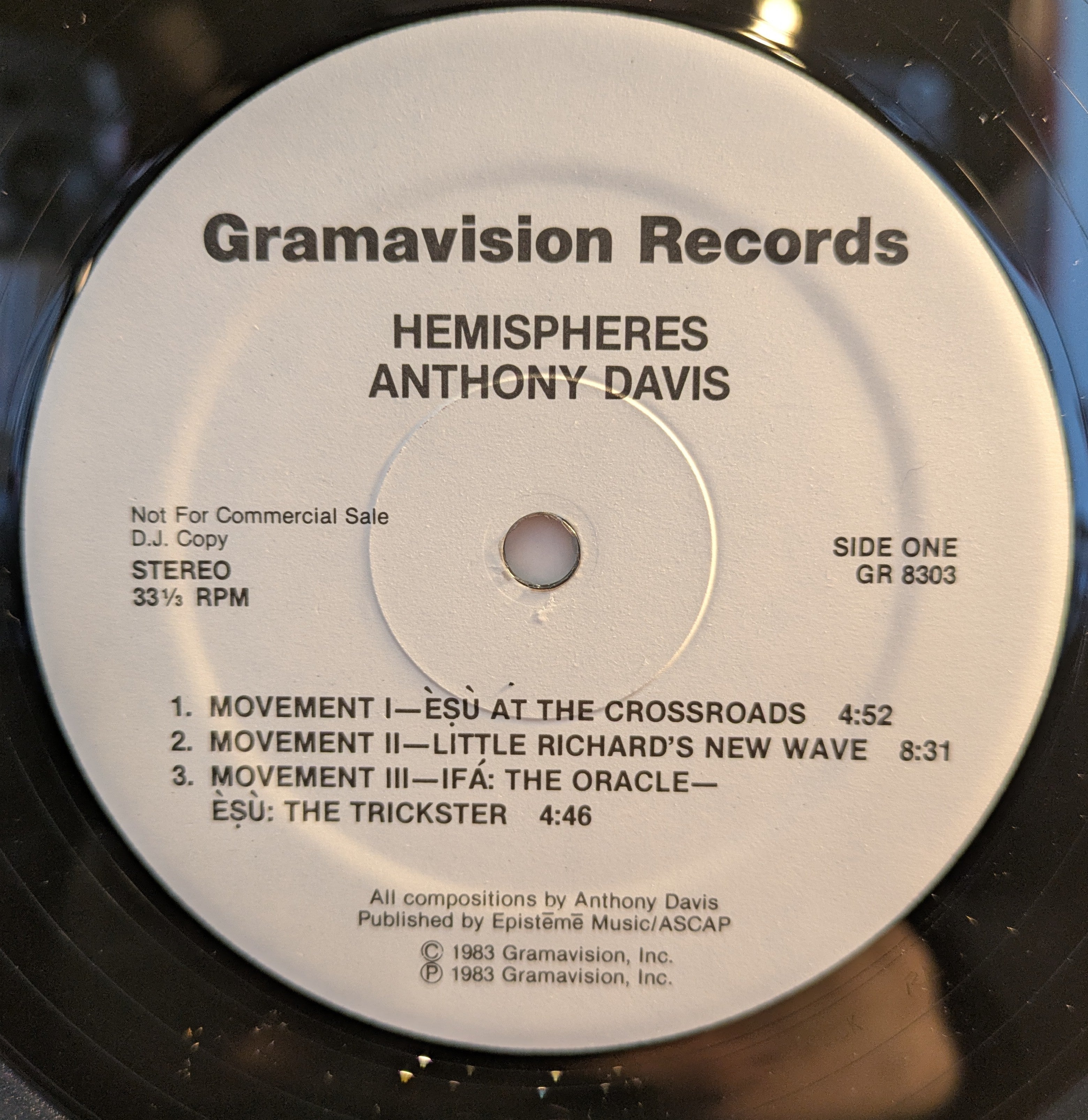 Anthony Davis (2) - Hemispheres (VINYL) | Near Mint (NM) Near Mint (NM)