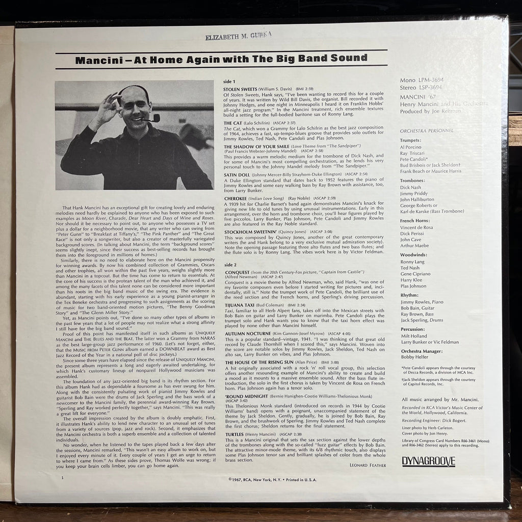 Mancini '67 (The Big Band Sound Of Henry Mancini) (VINYL) | Near Mint (NM) Near Mint (NM)