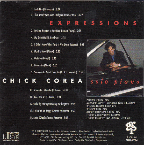 Chick Corea - Expressions (CD) | Near Mint (NM) Near Mint (NM)