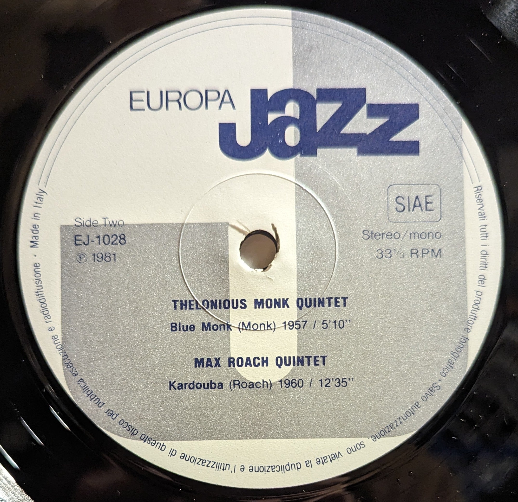 Thelonious Monk - Europa Jazz *ITALY* | Near Mint (NM) Excellent (EX)