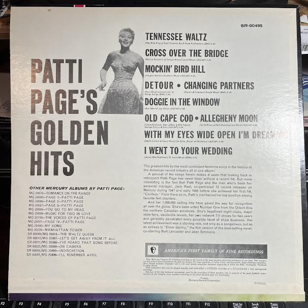 Patti Page - Golden Hits (VINYL) | Near Mint (NM or M-)