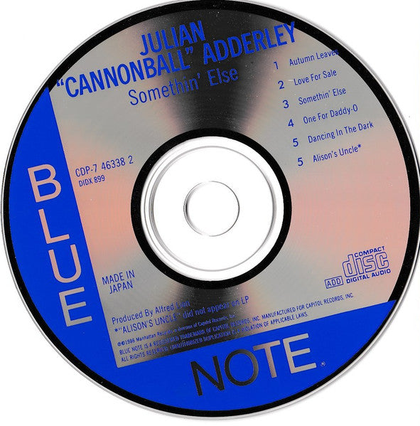 Cannonball Adderley - Somethin' Else (CD) | Near Mint (NM) Near Mint (NM)