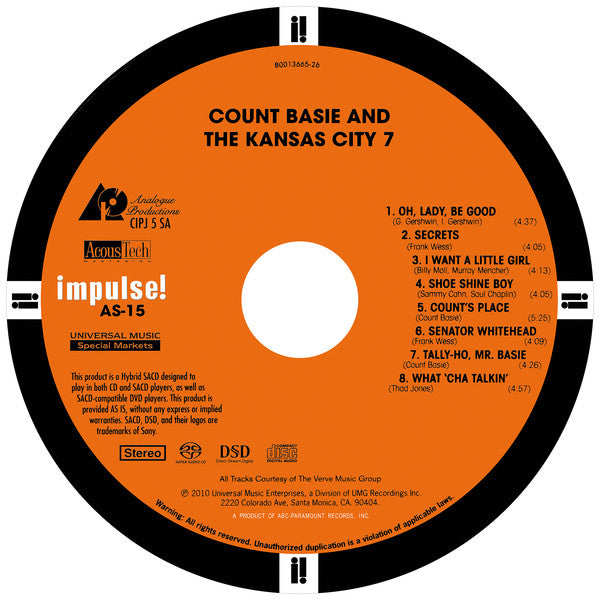 Count Basie And The Kansas City 7 (SACD) | Near Mint (NM or M-)