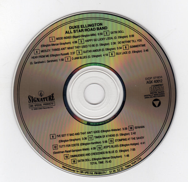 Duke Ellington - All Star Road Band (CD) | Near Mint (NM) Near Mint (NM)