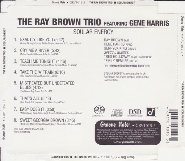 Ray Brown Trio - Soular Energy (SACD) | Near Mint (NM or M-)