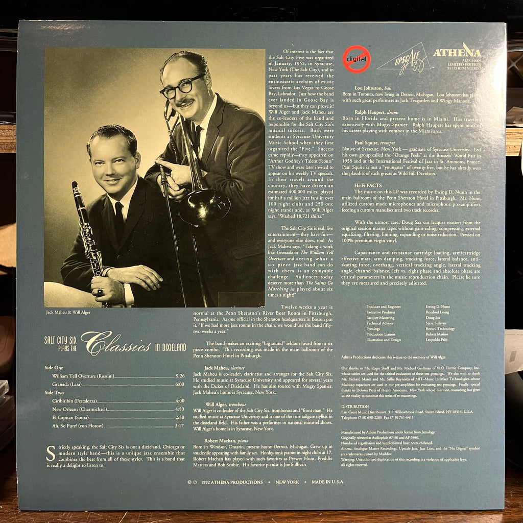 Salt City Six Plays The Classics In Dixieland (VINYL) | Near Mint (NM) Near Mint (NM)