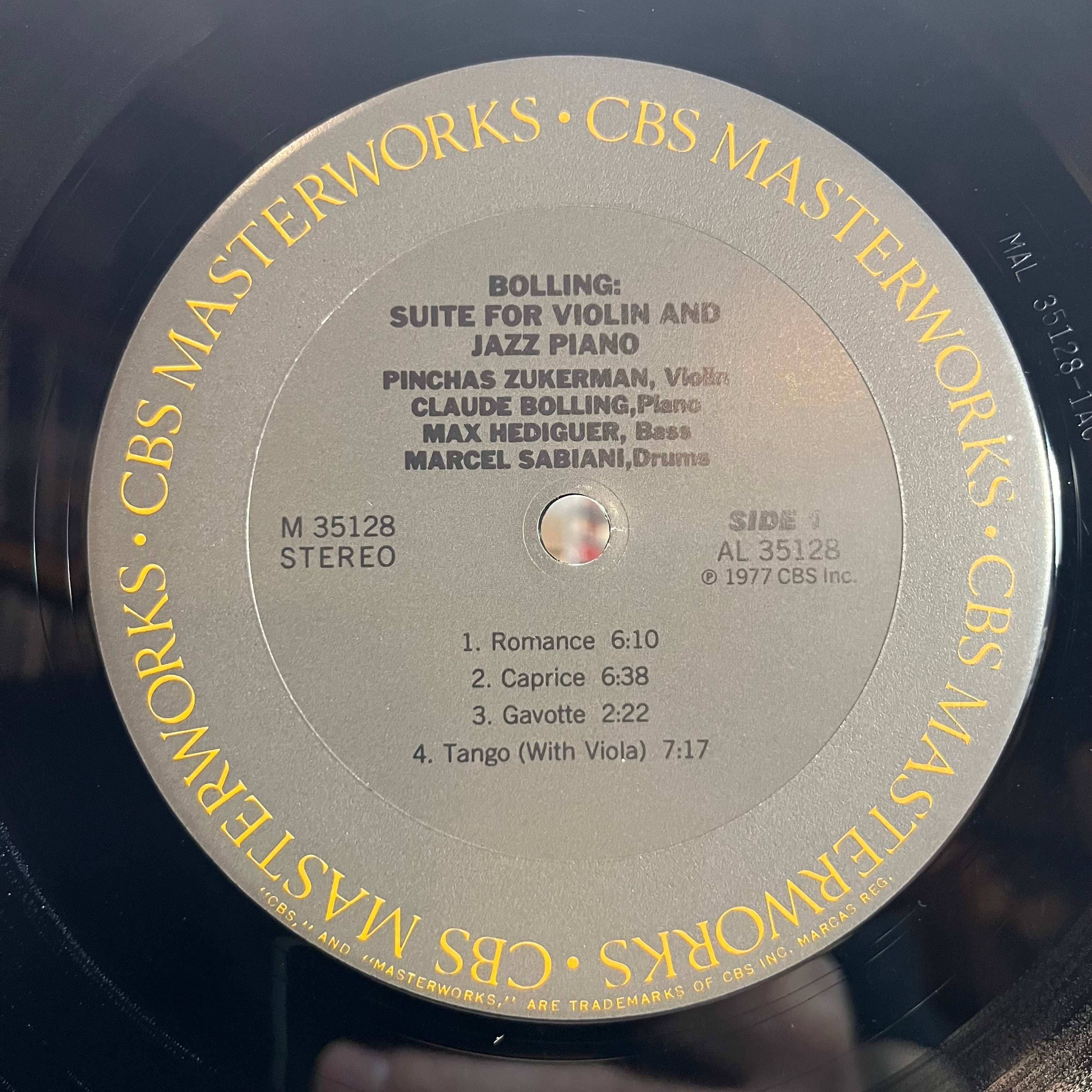 Pinchas Zukerman - Suite For Violin And Jazz Piano (LP) | Near Mint (NM) Near Mint (NM)