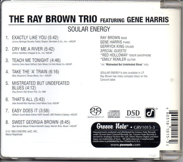 Ray Brown Trio - Soular Energy (SACD) | Near Mint (NM or M-)