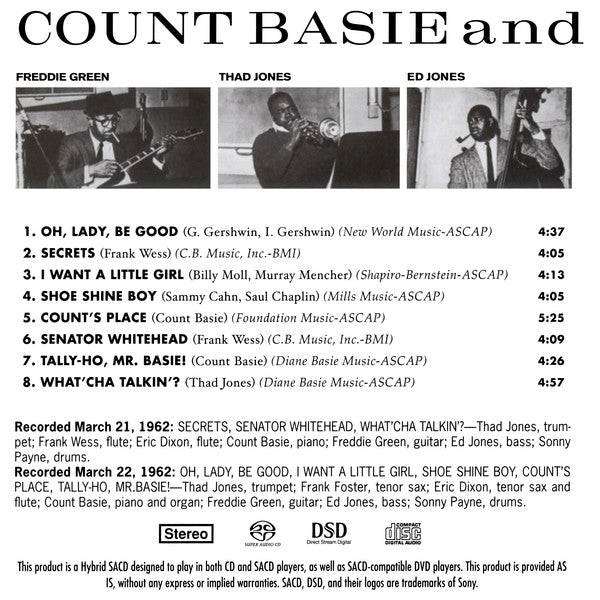 Count Basie And The Kansas City 7 (SACD) | Near Mint (NM or M-)