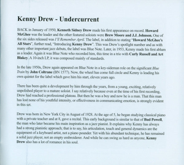 Kenny Drew - Undercurrent (CD) | Near Mint (NM or M-)