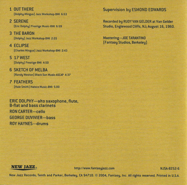 Eric Dolphy - Out There (SACD) | Near Mint (NM or M-)