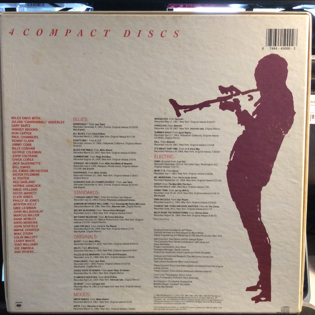 Miles Davis - The Columbia Years 1955-1985 (4xCD BOX) | Near Mint (NM) Very Good Plus (VG+)