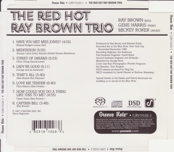 Ray Brown Trio - The Red Hot Ray Brown Trio (SACD) | Near Mint (NM or M-)