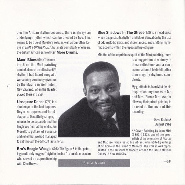 The Dave Brubeck Quartet - Time Further Out (Miro Reflections) (CD) |