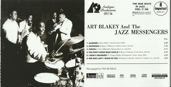 Art Blakey & The Jazz Messengers - Art Blakey!!!!! Jazz Messengers!!!!! (SACD) | Near Mint (NM) Excellent (EX)