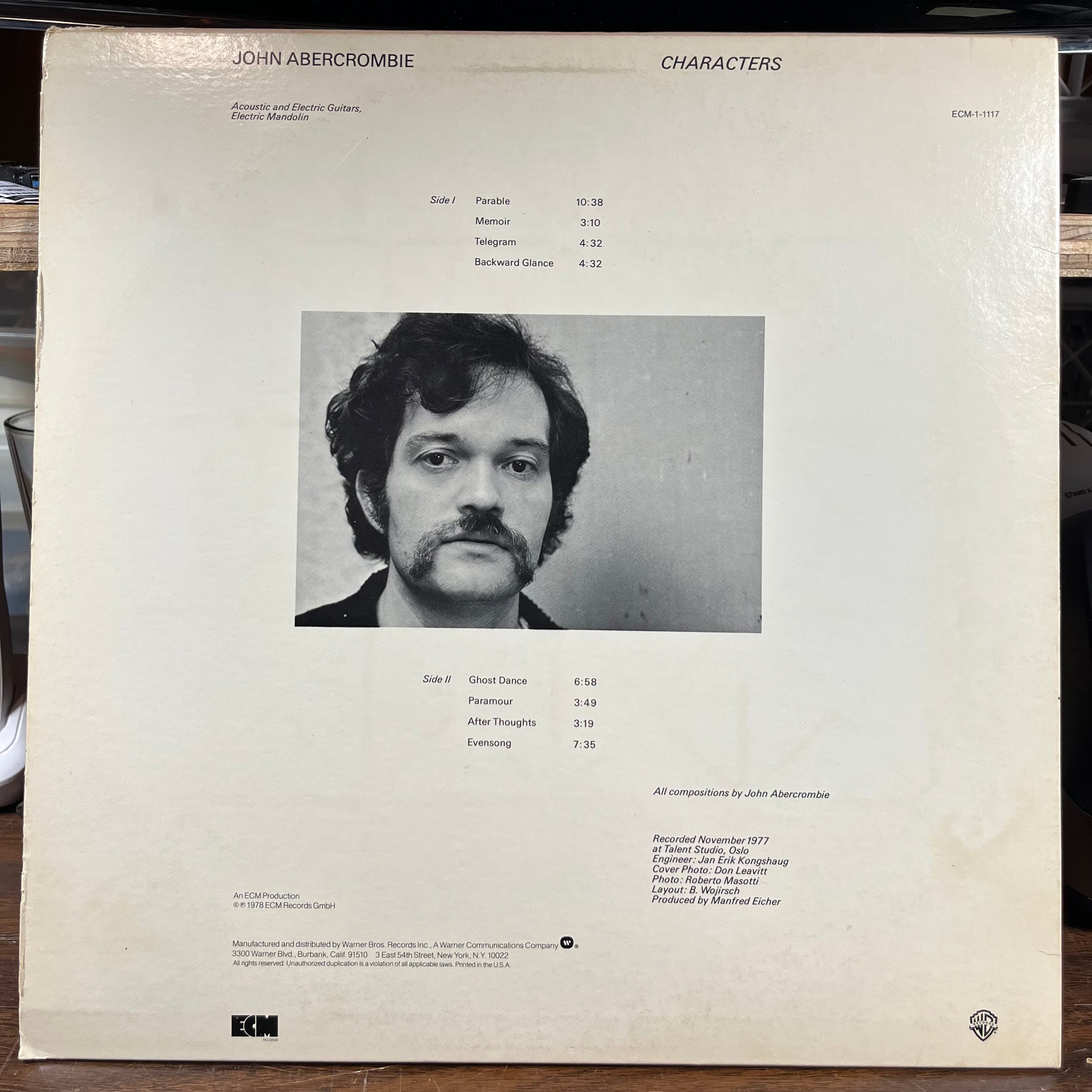 John Abercrombie - Characters (VINYL) | Near Mint (NM) Near Mint (NM)