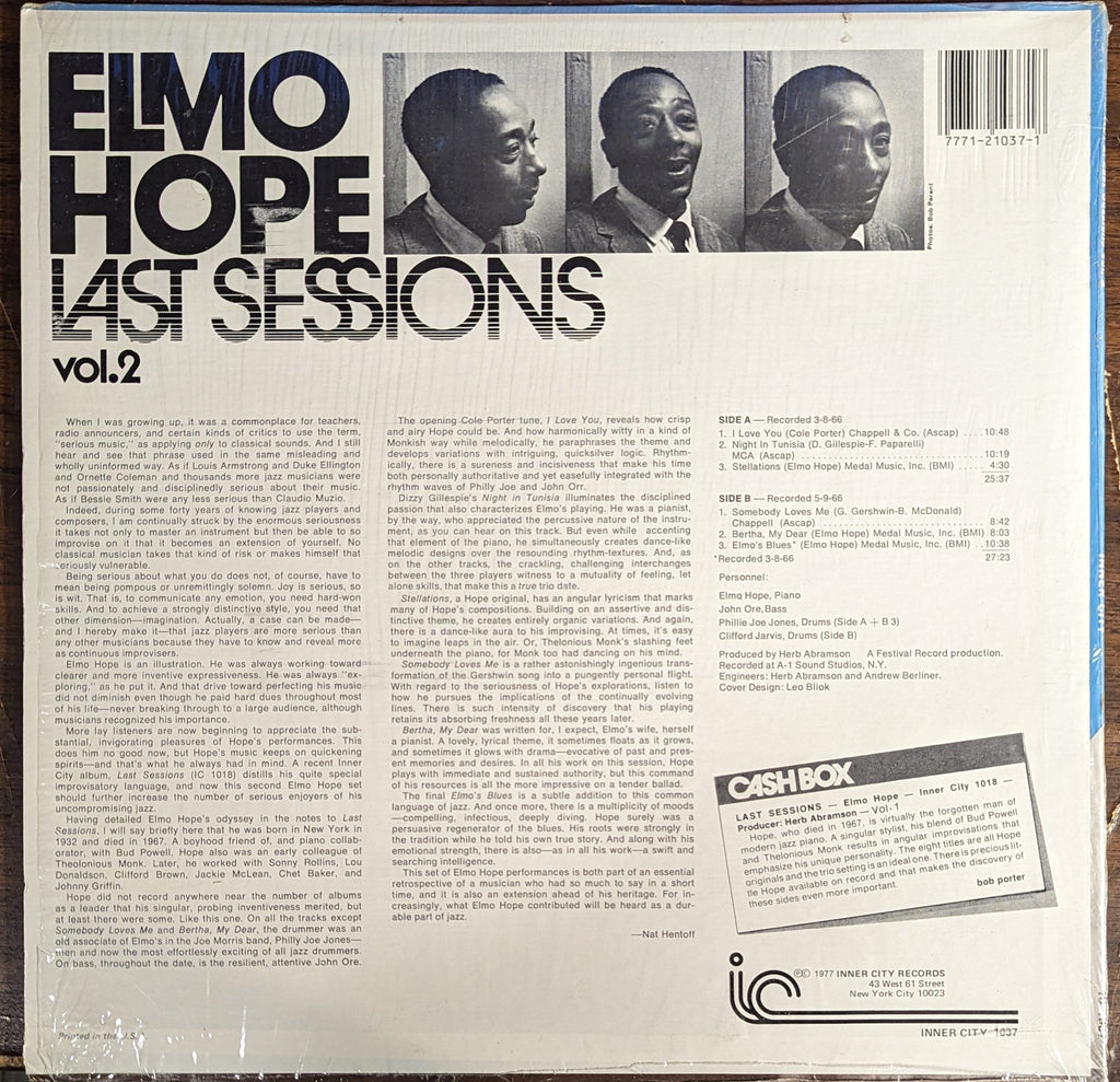 Elmo Hope - Last Sessions Vol. 2 | Near Mint (NM) Near Mint (NM)