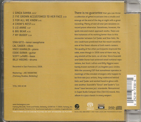 Cal Tjader - Stan Getz Sextet - Stan Getz/Cal Tjader Sextet (SACD) | Near Mint (NM or M-)