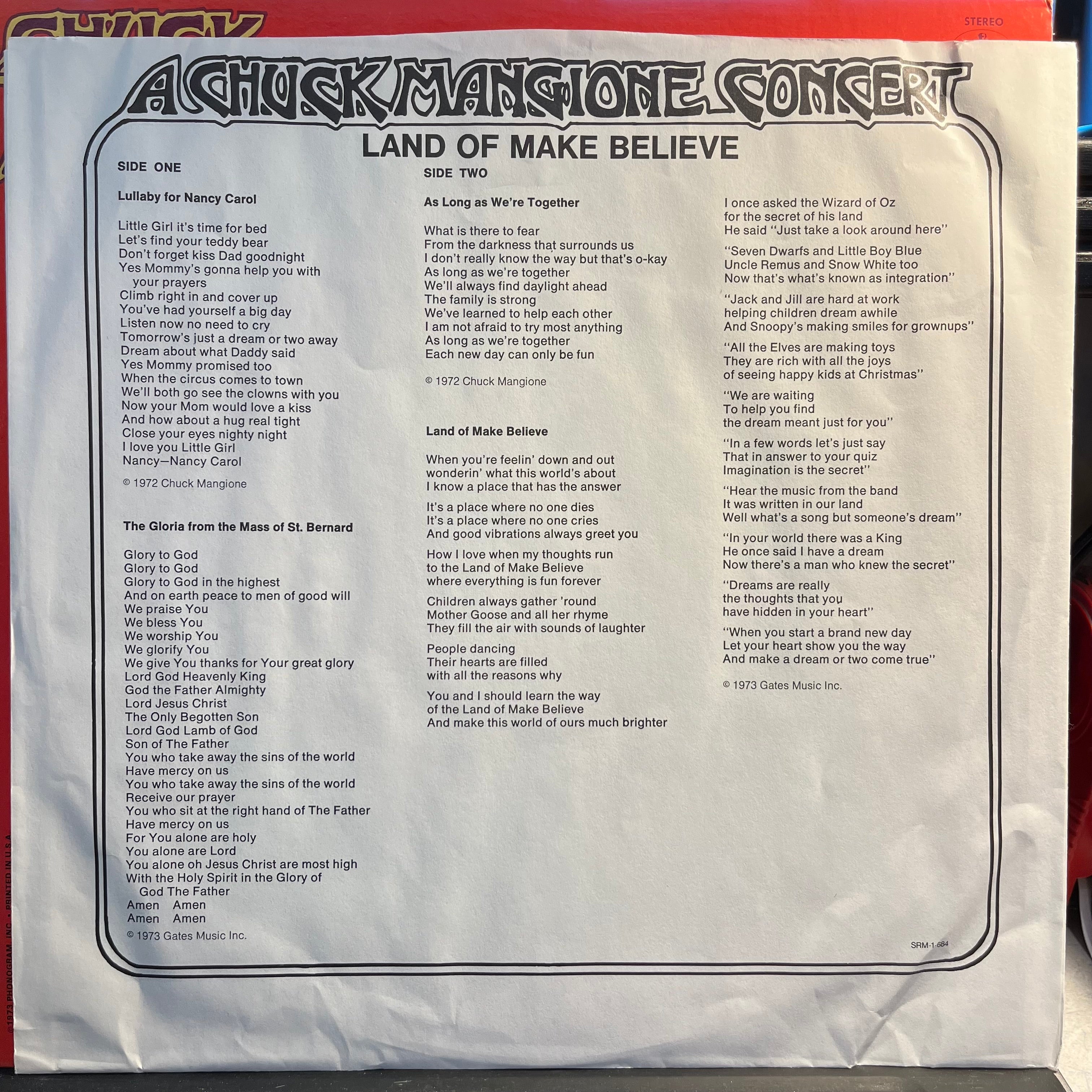 Chuck Mangione - A Chuck Mangione Concert Land Of Make Believe | Near Mint (NM) Near Mint (NM)