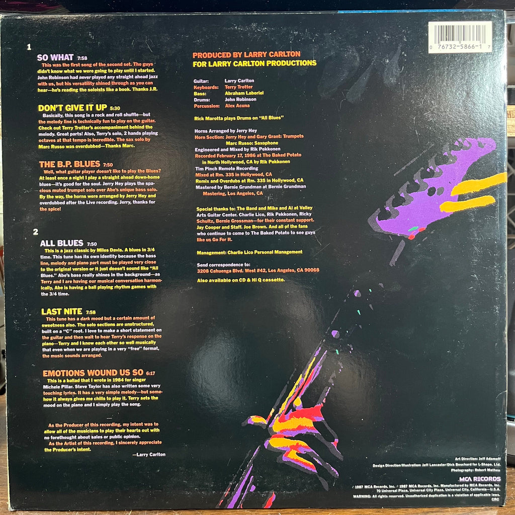 Larry Carlton - Last Nite (LP) | Near Mint (NM) Excellent (EX)