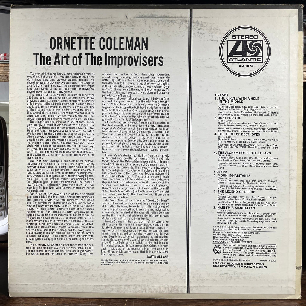 Ornette Coleman - The Art Of The Improvisers (LP) | Near Mint (NM) Excellent (EX)