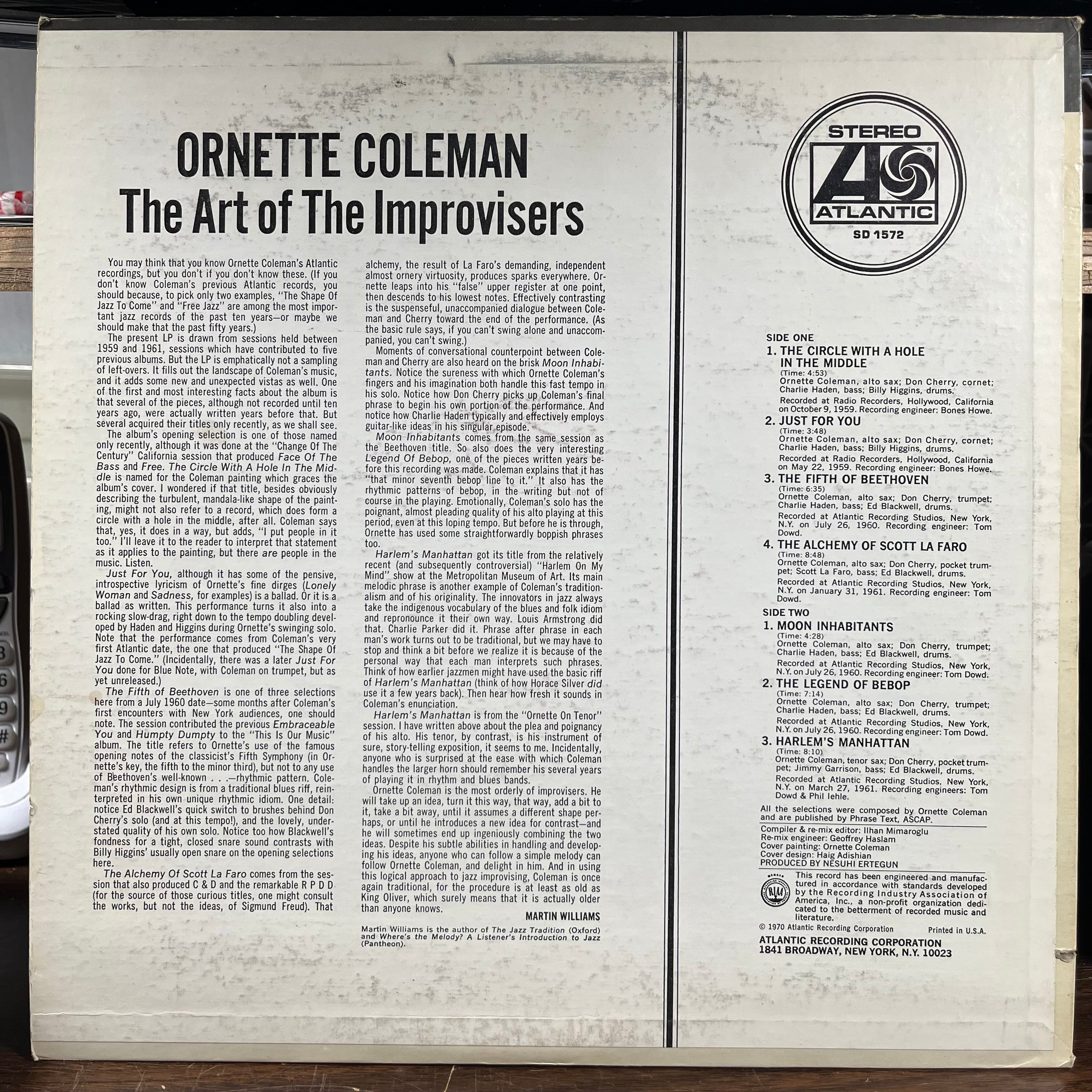 Ornette Coleman - The Art Of The Improvisers (LP) | Near Mint (NM) Excellent (EX)