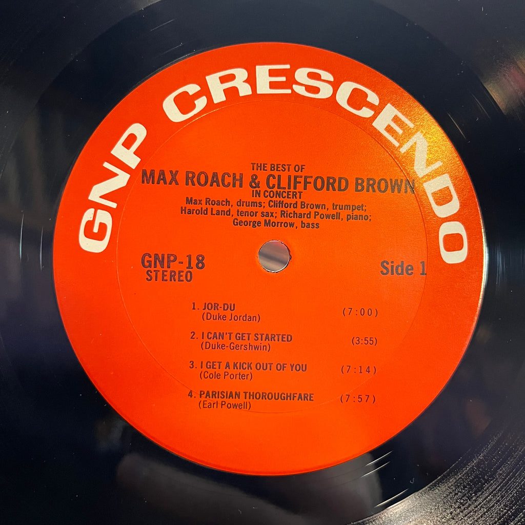 Clifford Brown And Max Roach - The Best Of Max Roach And Clifford Brown In Concert (VINYL) | Near Mint (NM) Near Mint (NM)
