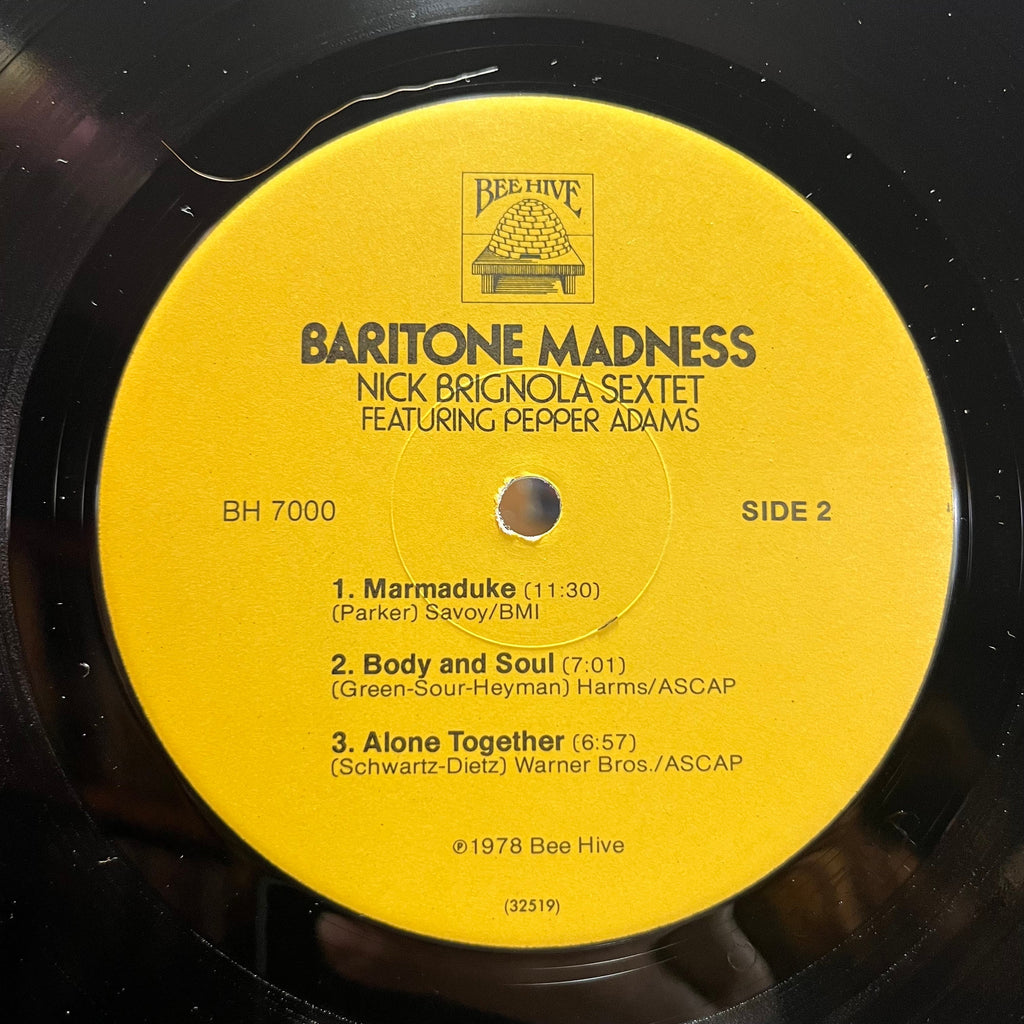 The Nick Brignola Sextet - Baritone Madness (LP) | Near Mint (NM) Near Mint- (NM-)