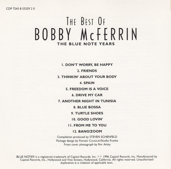 The Best Of Bobby McFerrin (CD) | Near Mint (NM) Near Mint (NM)