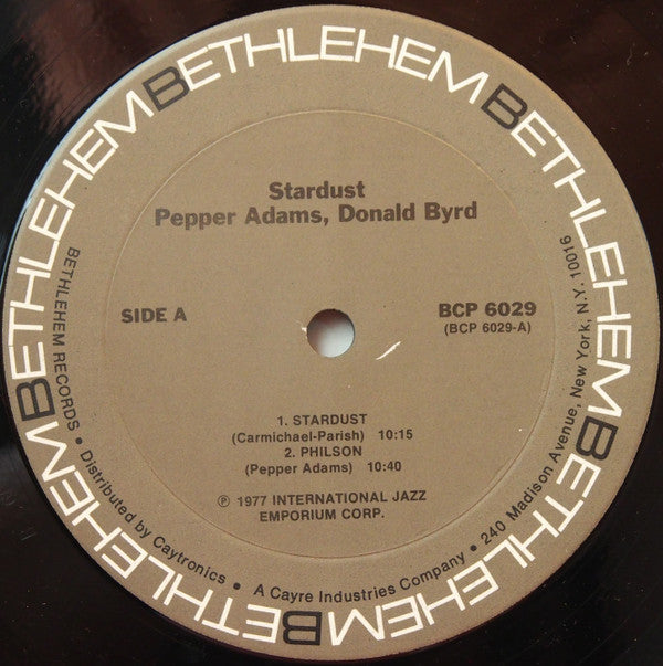 Pepper Adams - Stardust - The Bethlehem Years | Near Mint (NM) Very Good Plus (VG+)