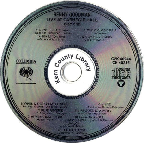 Benny Goodman - Live At Carnegie Hall (2xCD) | Near Mint (NM) Near Mint (NM)