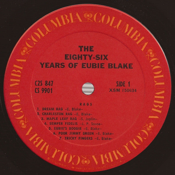 Eubie Blake - The Eighty-Six Years Of Eubie Blake | Near Mint (NM) Very Good Plus (VG+)