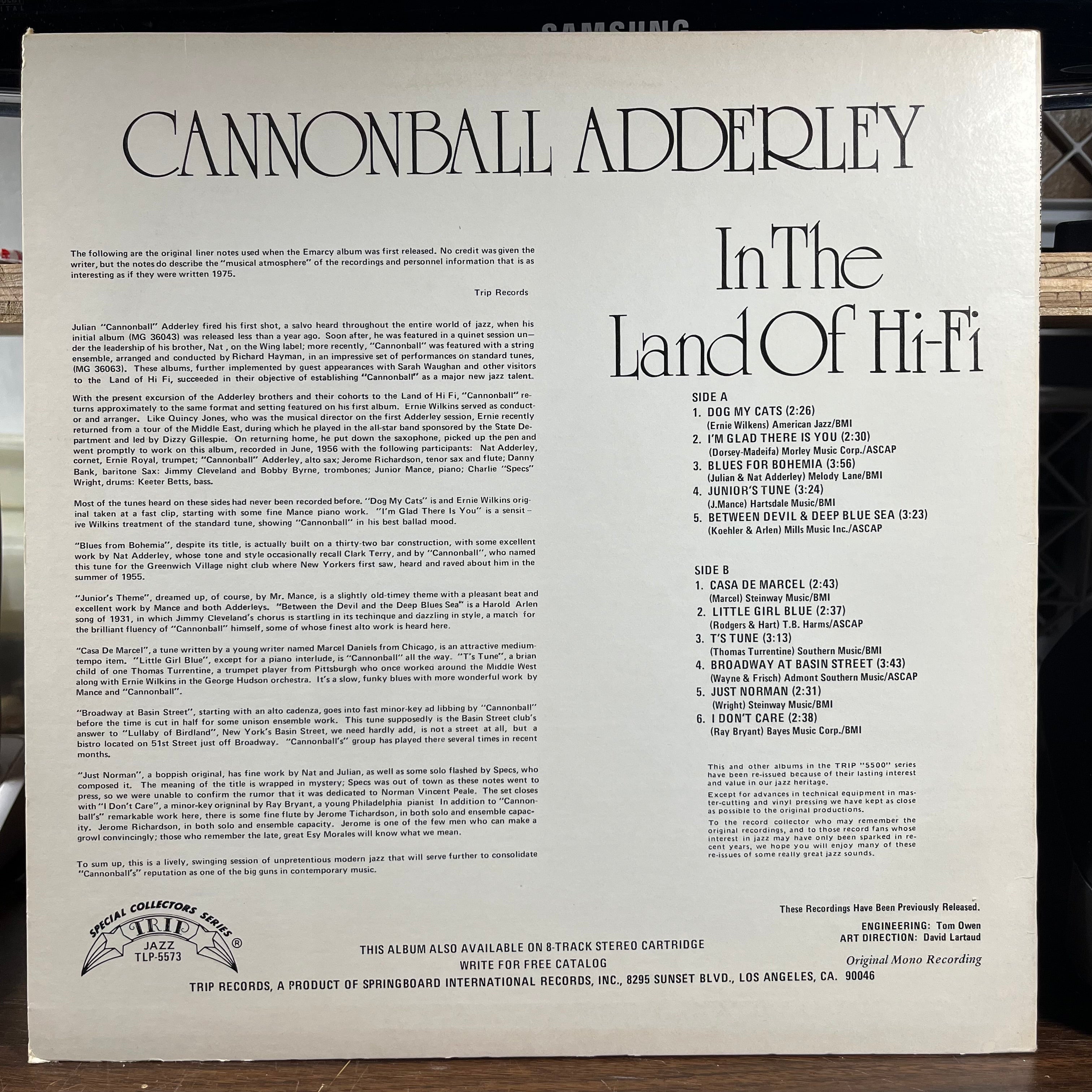 Cannonball Adderley - In The Land Of Hi-Fi (LP) | Near Mint (NM) Near Mint (NM)