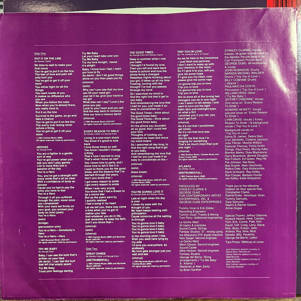 Stanley Clarke/George Duke - The Clarke / Duke Project II (LP) | Near Mint (NM) Near Mint- (NM-)