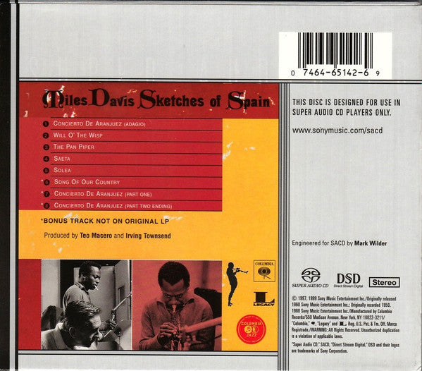 Miles Davis - Sketches Of Spain (SACD) | Near Mint (NM) Near Mint (NM)