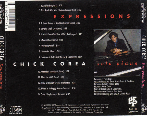 Chick Corea - Expressions (CD) | Near Mint (NM) Near Mint (NM)
