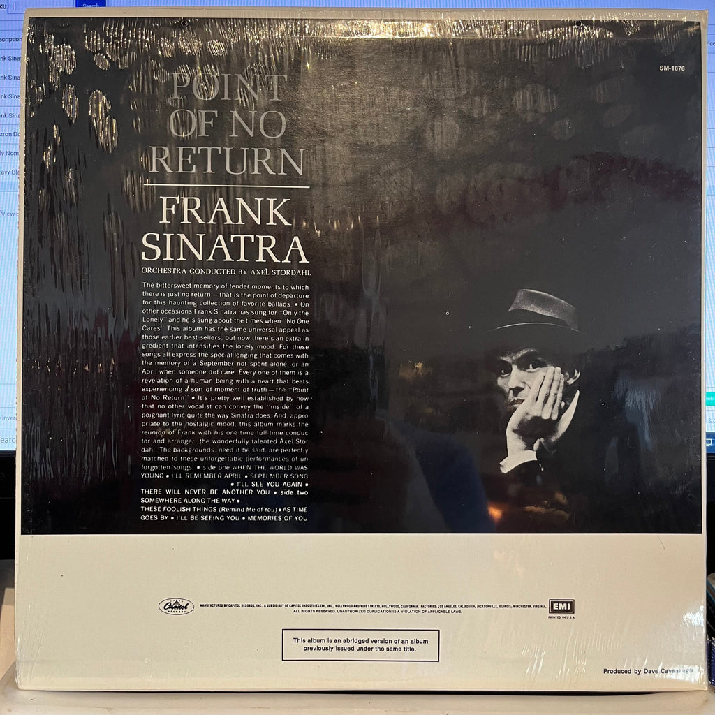 Frank Sinatra - Point Of No Return | Near Mint (NM) Near Mint (NM)