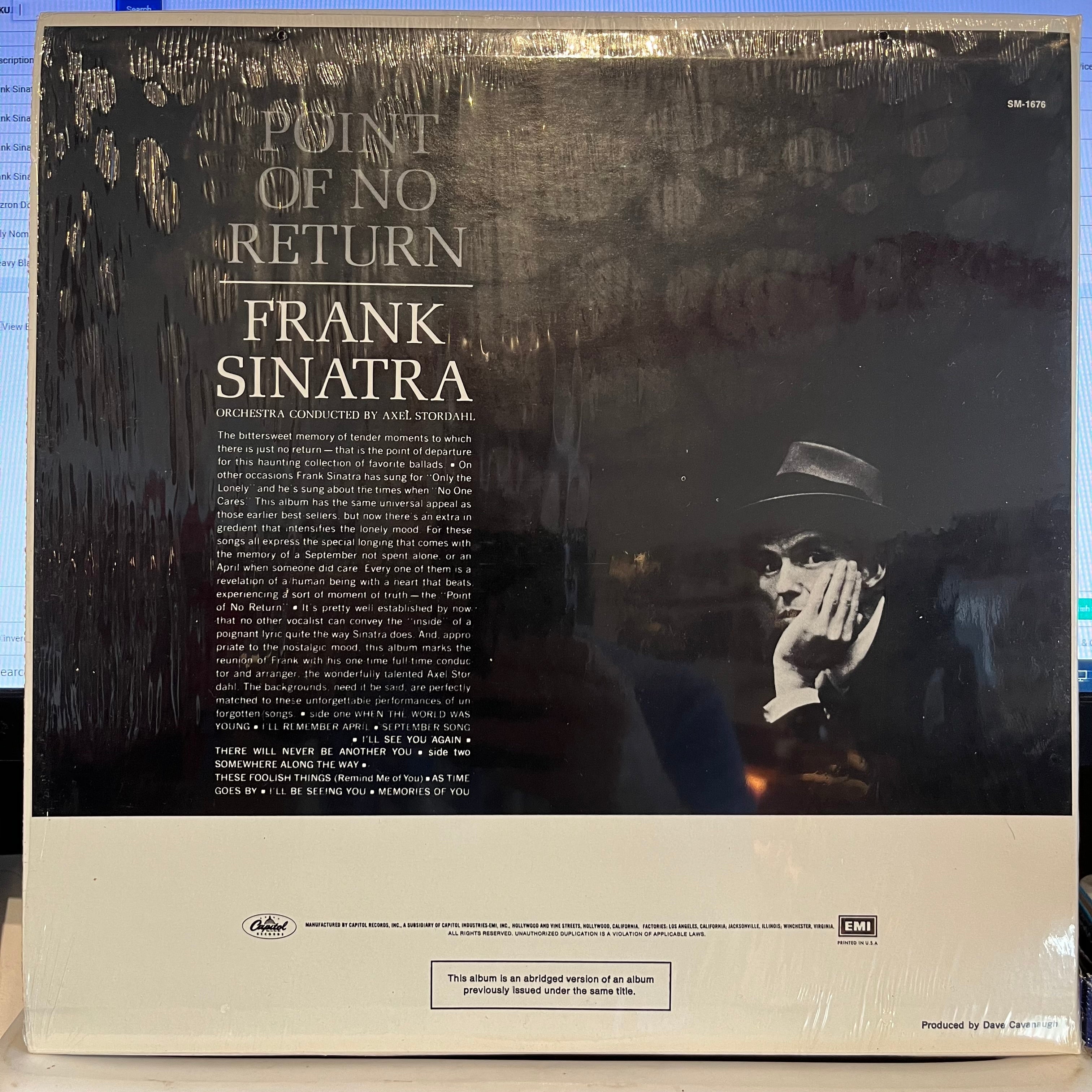 Frank Sinatra - Point Of No Return | Near Mint (NM) Near Mint (NM)