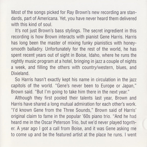 Ray Brown Trio - Soular Energy (SACD) | Near Mint (NM or M-)