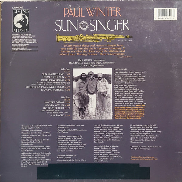 Paul Winter (2) - Sun Singer *SHRINK* | Near Mint (NM) Near Mint (NM)