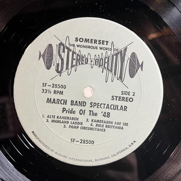 The Pride Of The '48 Band - March Band Spectacular (VINYL) | Near Mint (NM or M-) Excellent+ (EX+)