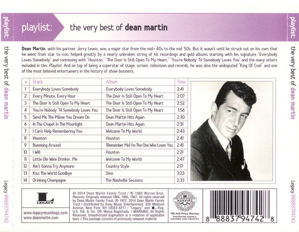 Playlist: The Very Best Of Dean Martin (CD) | Near Mint (NM) Excellent+ (EX+)