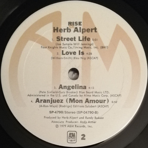 Herb Alpert & The Tijuana Brass - Rise (VINYL) | Near Mint (NM) Near Mint (NM)