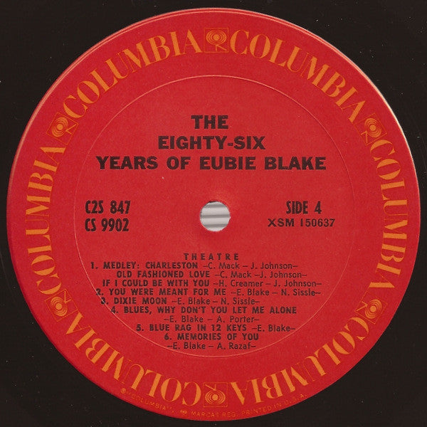 Eubie Blake - The Eighty-Six Years Of Eubie Blake | Near Mint (NM) Very Good Plus (VG+)