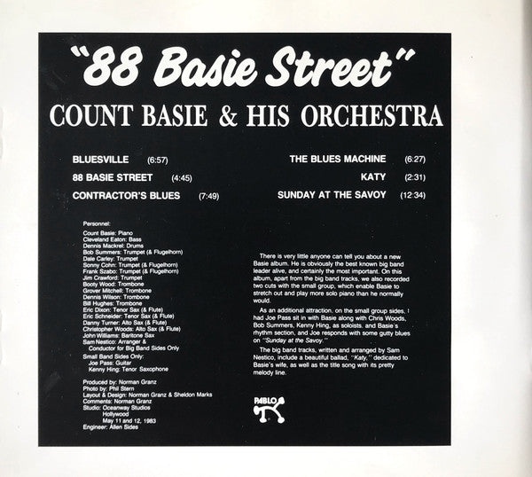 Count Basie Orchestra - "88 Basie Street" (XRCD) | Near Mint (NM) Excellent (EX)