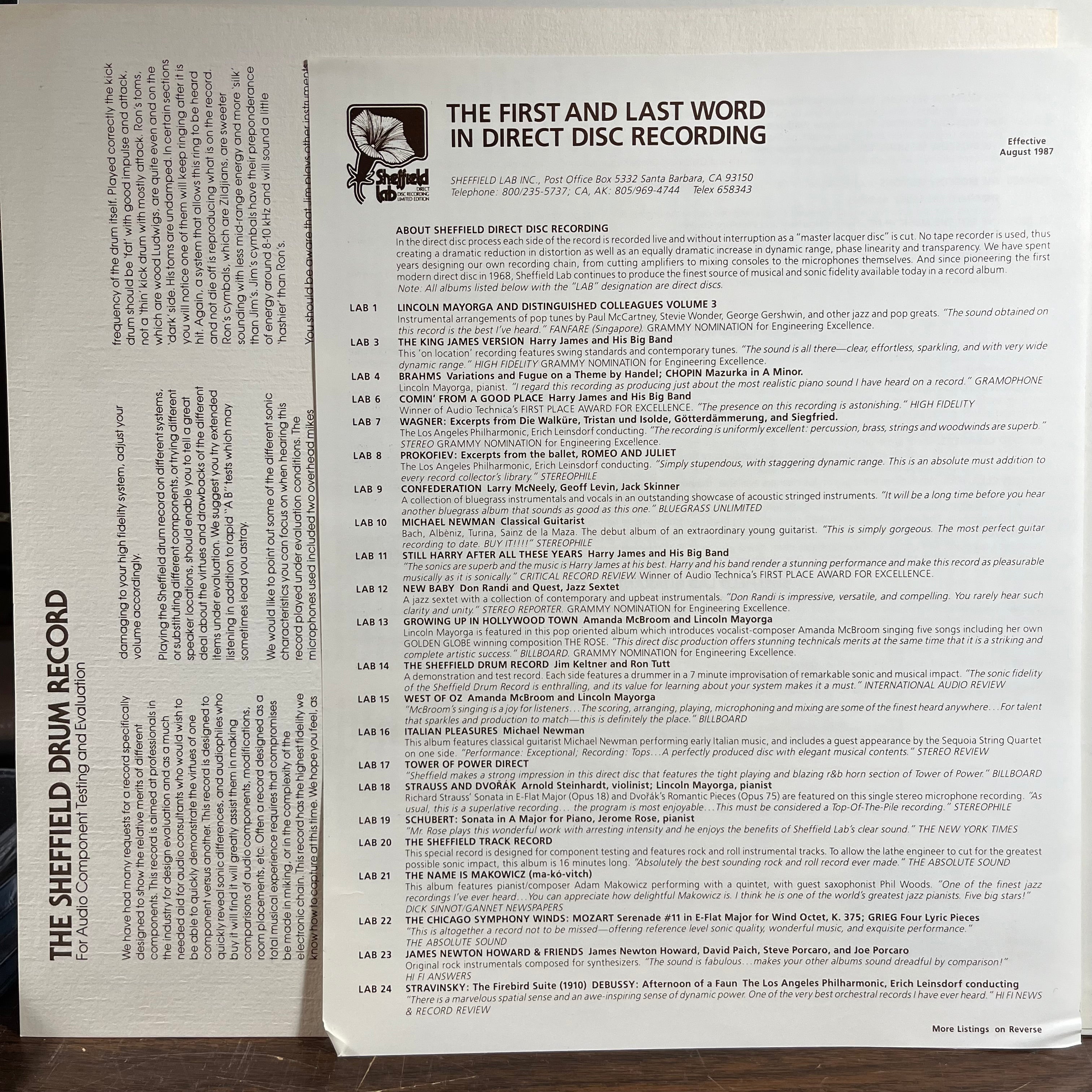 Jim Keltner - The Sheffield Drum Record (VINYL) | Near Mint (NM) Near Mint (NM)