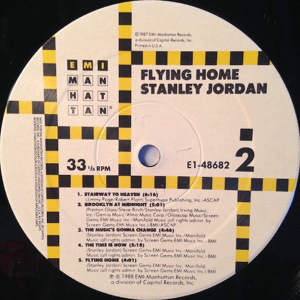 Stanley Jordan - Flying Home | Near Mint (NM) Excellent (EX)