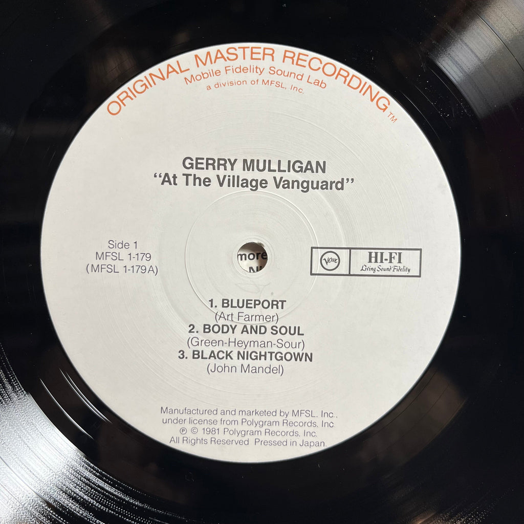 Gerry Mulligan And The Concert Jazz Band At The Village Vanguard (VINYL) | Near Mint (NM) Near Mint (NM)