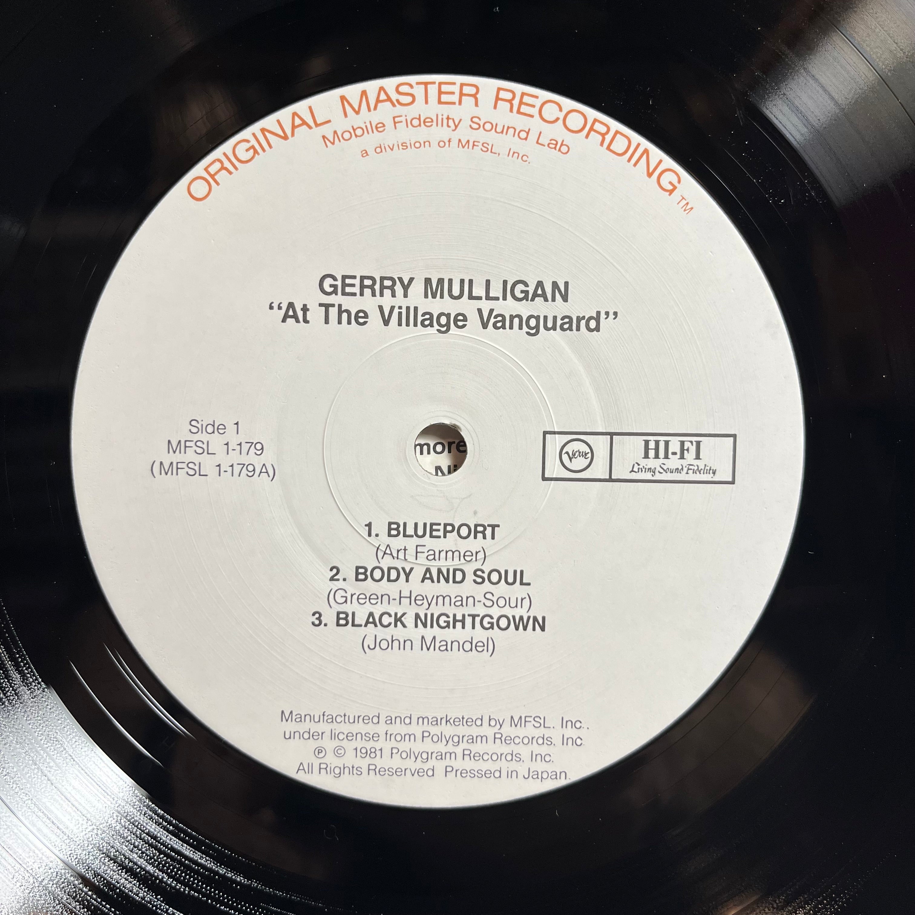 Gerry Mulligan And The Concert Jazz Band At The Village Vanguard (VINYL) | Near Mint (NM) Near Mint (NM)