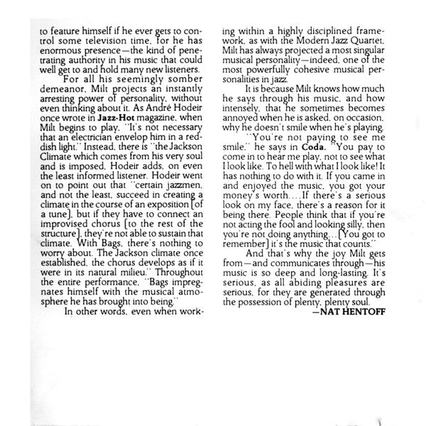 Milt Jackson - Plenty, Plenty Soul (CD) | Near Mint (NM) Near Mint (NM)